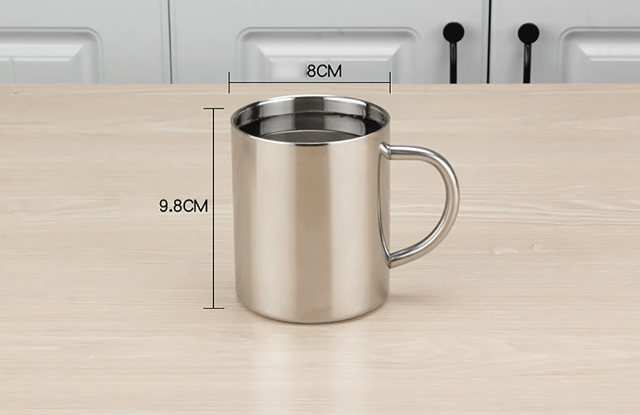 Ly uống nước inox 304 ly cà phê cách nhiệt 2 lớp 400ml FLK323