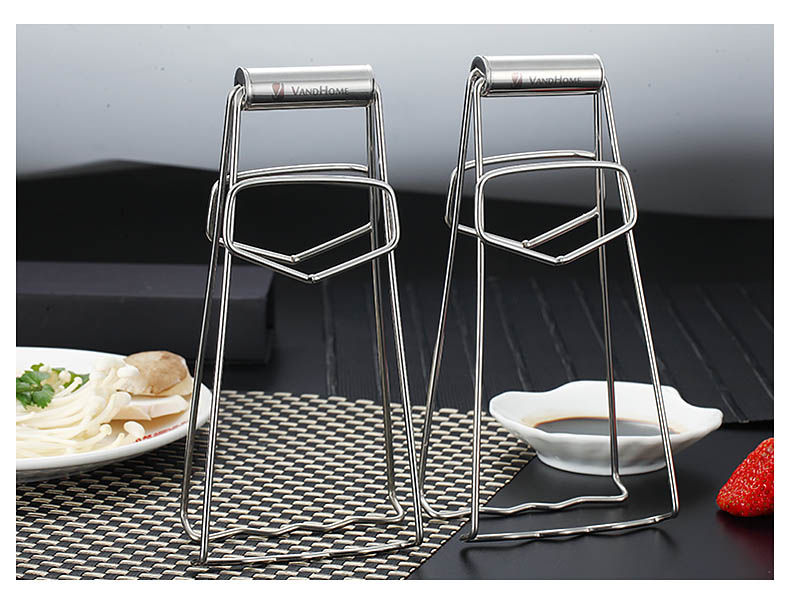 Kẹp gắp dĩa thức ăn nóng inox Vandhome G050011