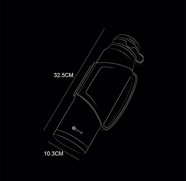 Bình giữ nhiệt 1500ml Vanow VO1500, chất liệu inox 316.
