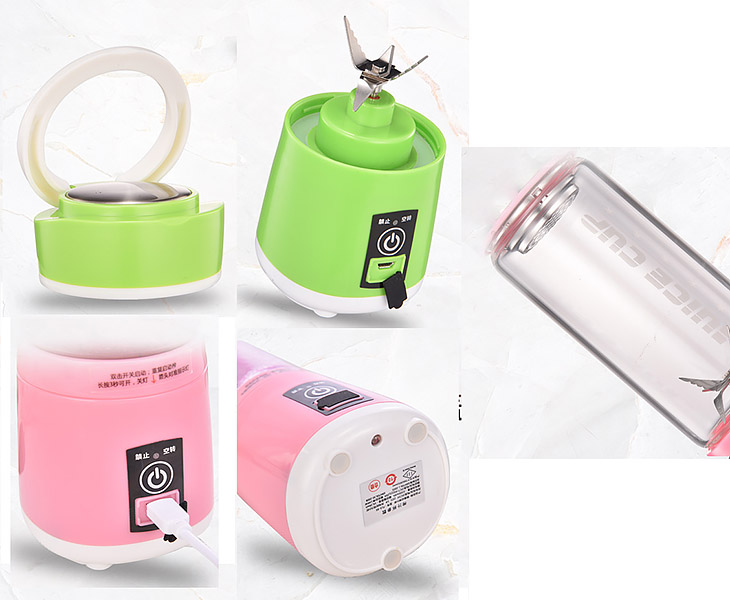 Máy xay sinh cầm tay 380ml Enermei EM5325, chất liệu thủy tinh.