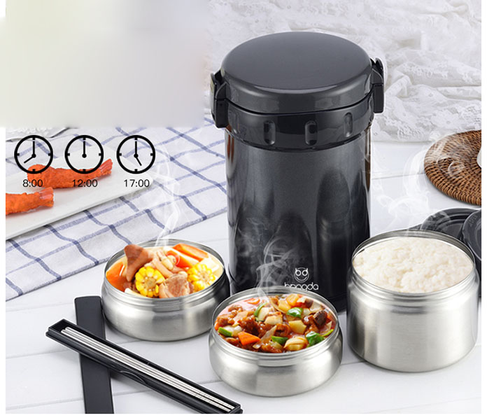 Hộp cơm giữ nhiệt 3 ngăn 1L8 Bangda H09C180