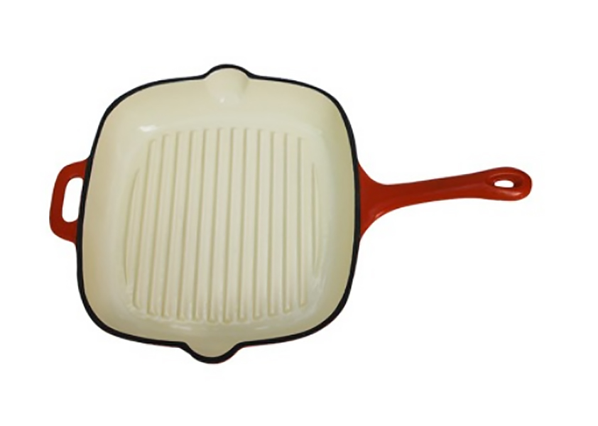 Chảo gang tráng men tay cầm Jinghui TCP28.