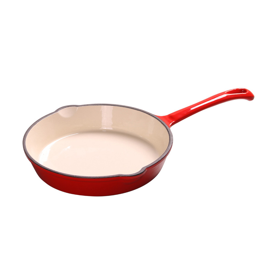 Chảo gang tráng men 16 - 25cm tay cầm OEM WH1001