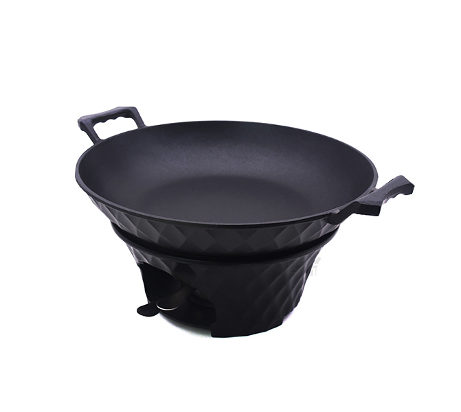 Bộ chảo hâm nóng thức ăn kèm bếp cồn Ouge OG711 ăn các món lẩu khô, hải sản