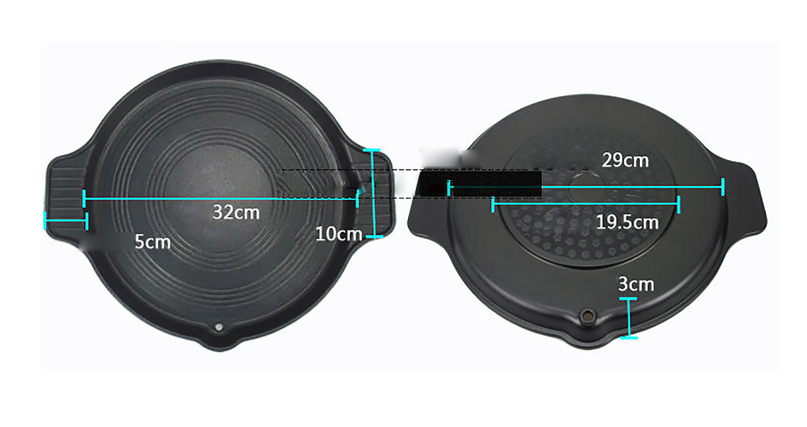 Vỉ nướng hợp kim nhôm phủ vân đá 32cm VN03
