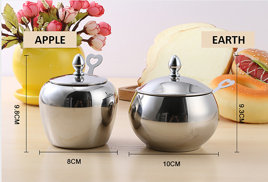 Bộ hũ đựng gia vị inox 304 Kaihua A01 3 ngăn.