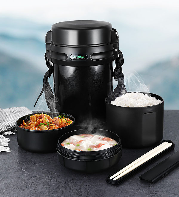 Hộp cơm giữ nhiệt 3 ngăn 1L8 Fudogiken HB254