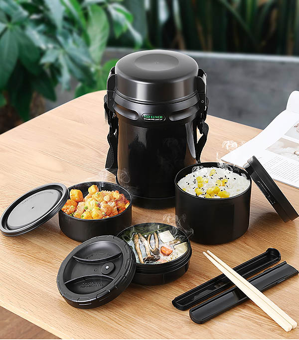 Hộp cơm giữ nhiệt 3 ngăn 1L8 Fudogiken HB254