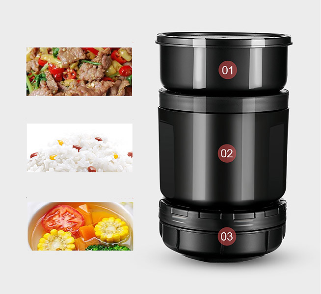 Hộp cơm giữ nhiệt 3 ngăn 1L8 Fudogiken HB254