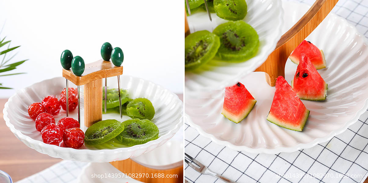 Kệ đựng trái cây bánh kẹo gốm sứ Hong HM001.