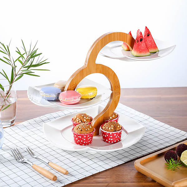 Kệ đựng trái cây bánh kẹo gốm sứ Hong HM006.