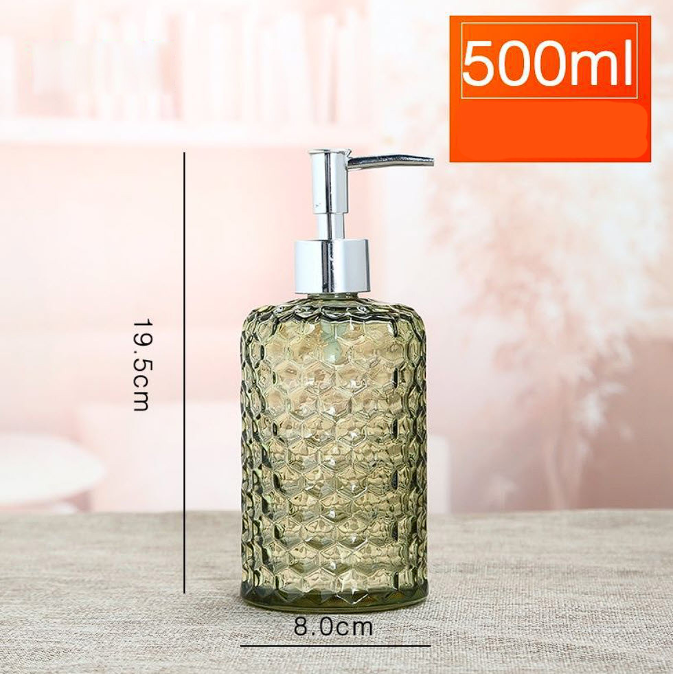 Bình đựng xà bông rửa tay 500ml thủy tinh JS5888