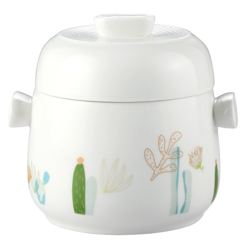 Thố chưng yến cháo bào ngư gà tiềm chè hạt sen sứ ceramic XM007