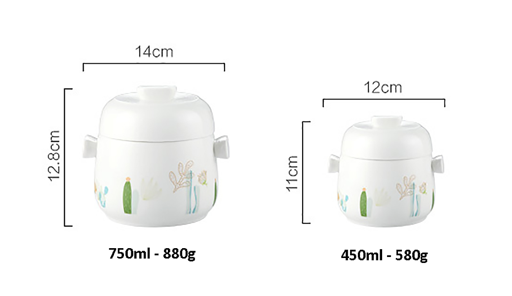 Thố chưng yến cháo bào ngư gà tiềm chè hạt sen sứ ceramic XM007