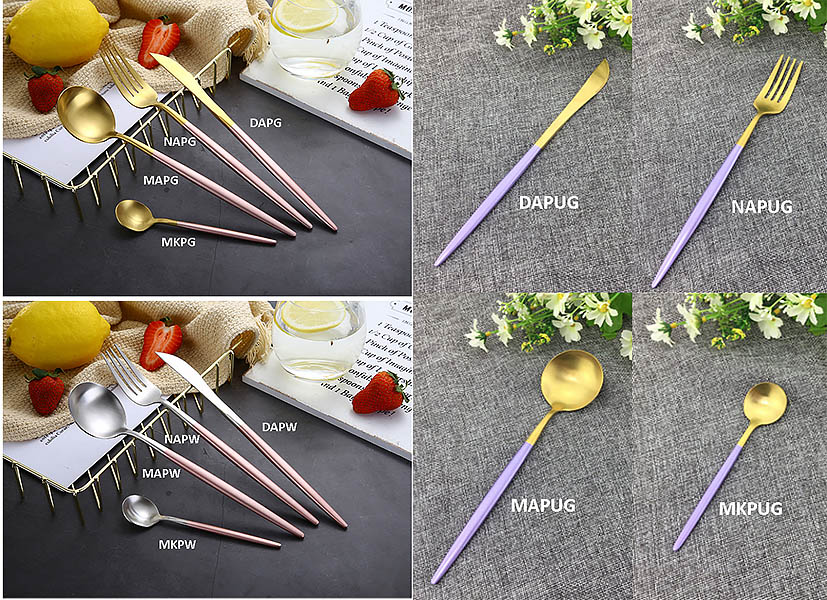 Bộ dao muỗng nĩa inox 304 mạ vàng MTZJ MT002.