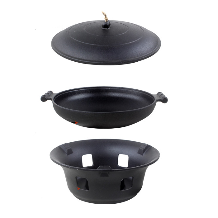 Bộ chảo kèm bếp cồn ăn lẩu khô, món lagu, tháp sườn cay, hải sản QD3210