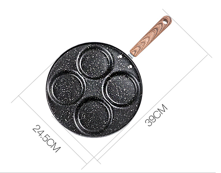 Chảo ốp la phủ đá chống dính 4 ngăn Umetre UM3016
