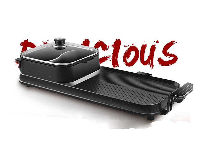 Vỉ nướng điện lẩu điện chống dính Cooking PY008