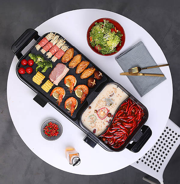 Vỉ nướng điện lẩu điện chống dính Cooking PY008