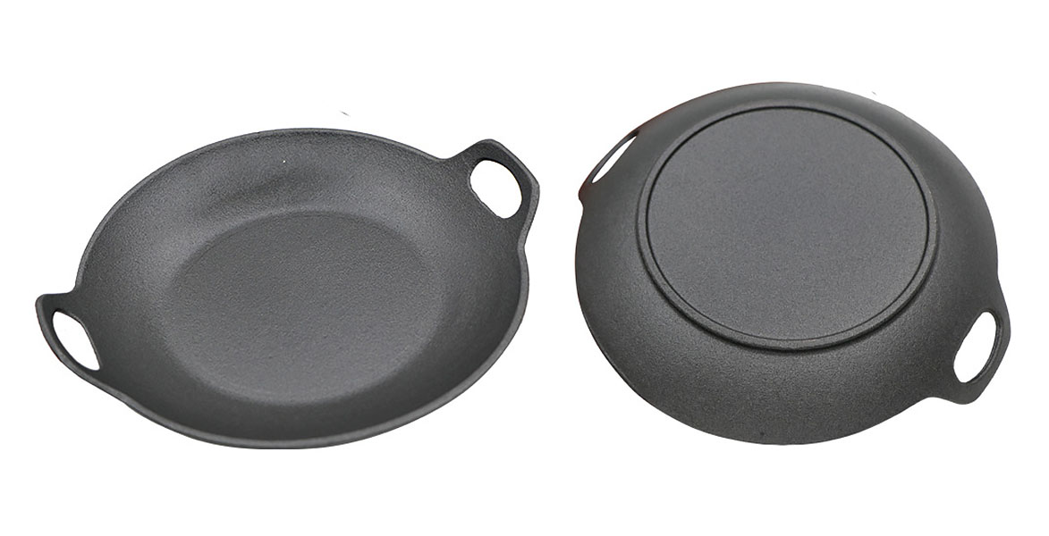 Chảo gang tròn đế gỗ có quai cầm OEM SL2144