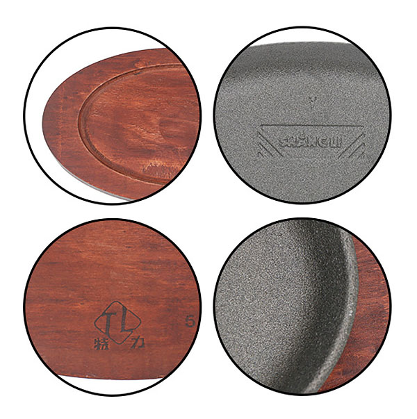 Chảo gang oval chống dính ăn beefsteak OEM SL2038
