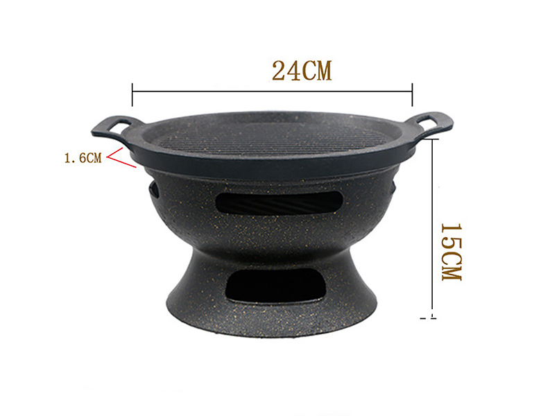 Bếp nướng than hoa bộ vỉ nướng thịt kèm bếp hợp kim nhôm OME SL66165