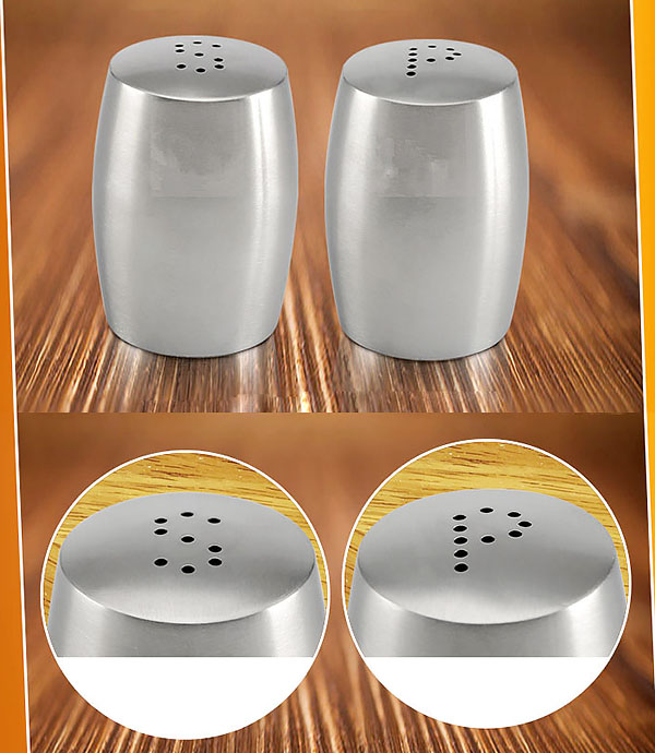 Bộ hũ đựng gia vị inox 304 2 ngăn Taishan JY005.