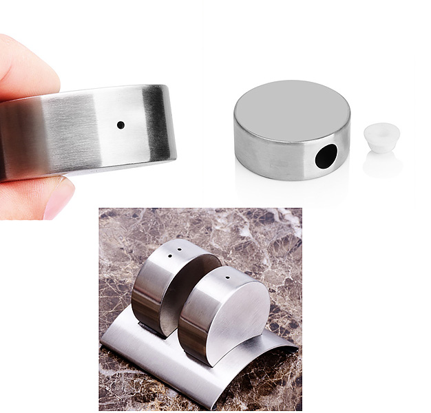 Bộ hũ đựng gia vị inox 304 2 ngăn Taishan JY005Z.