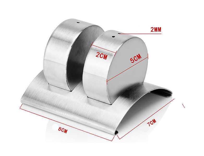 Bộ hũ đựng gia vị inox 304 2 ngăn Taishan JY005Z.