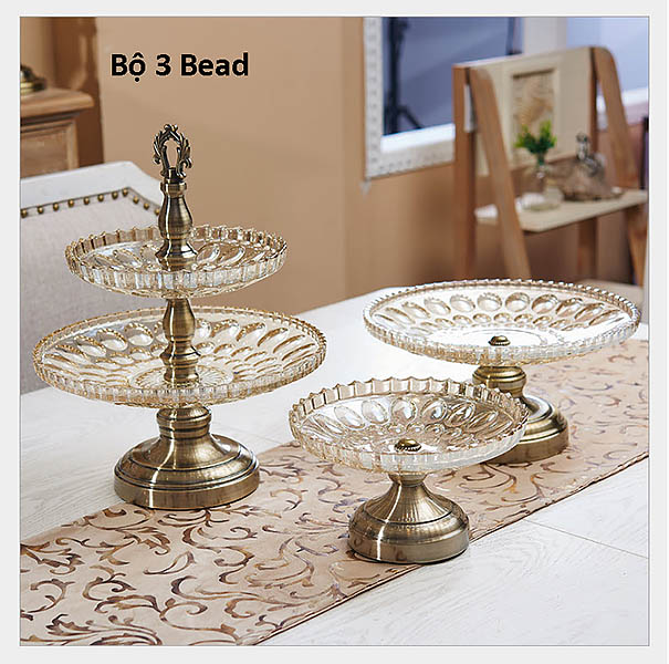 Bộ khay trái cây gạt tàn thủy tinh Newwork NW002.