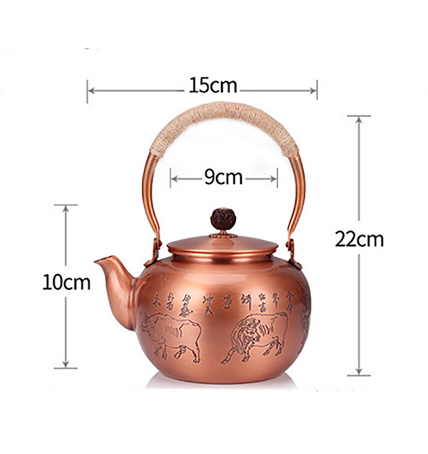 Ấm đồng pha trà đạo 1.5L Yatang YT15