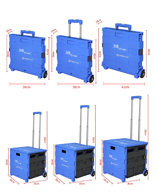 Xe kéo đi chợ xếp gọn Zhiwei ZW001.