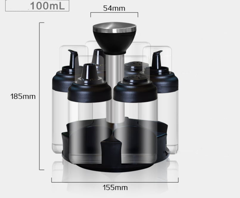 Bộ hũ gia vị thủy tinh 6 món Xibi XB02