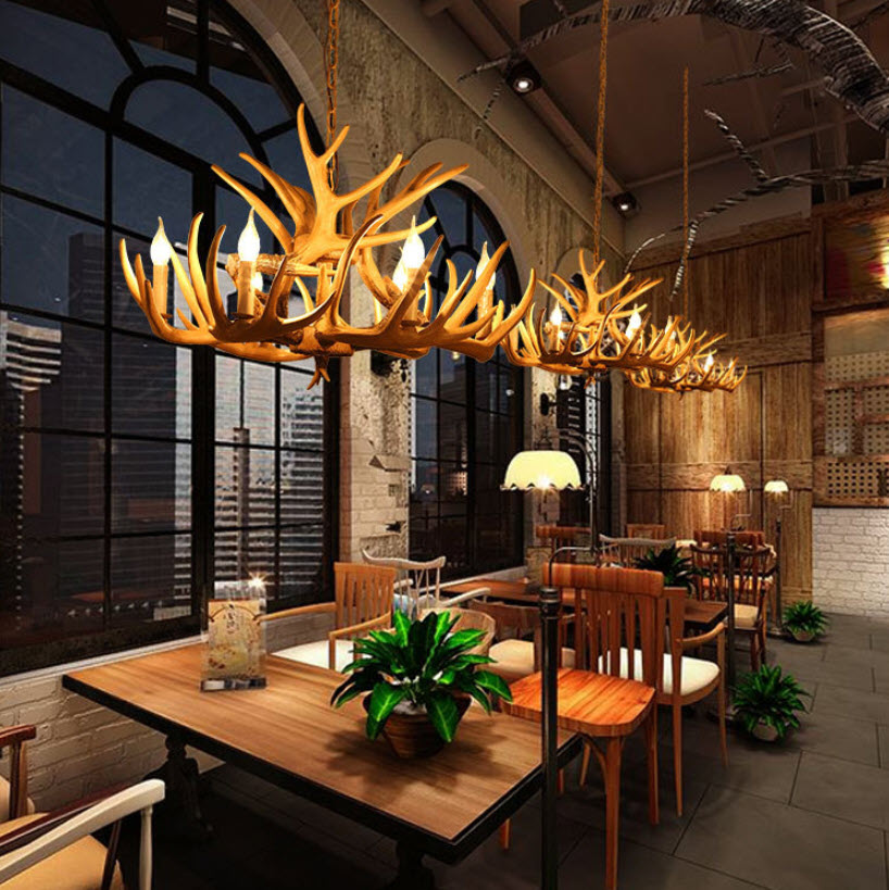 Đèn thả trần treo trần sừng nai Yixi YX023.