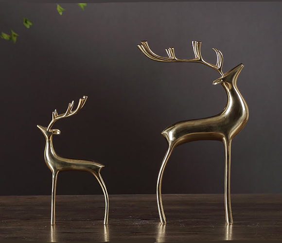 Set decor trang trí nội thất mẫu hươu vàng Huazhuo HZ001