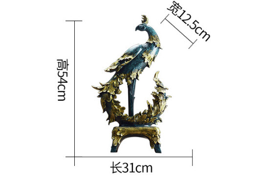 Decor trang trí mẫu phượng hoàng Jianlin JL005