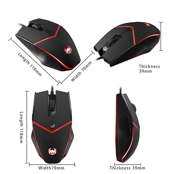 Chuột chơi game 3200DPI có led đổi màu Zelotes C13