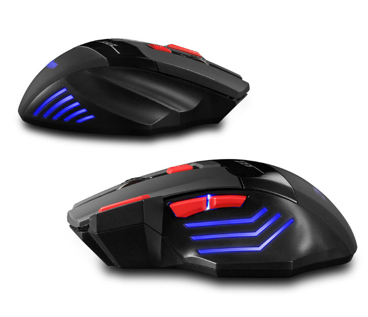 Chuột không dây chơi game có led dùng pin sạc Zelotes F14S 