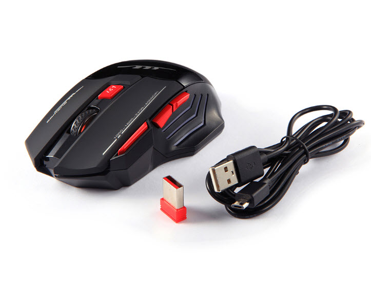Chuột không dây chơi game có led dùng pin sạc Zelotes F14S 