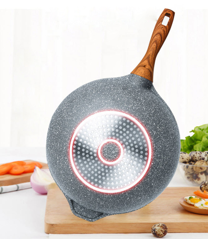 Chảo bầu vân đá chống dính 30-23cm UAKEEN VK170