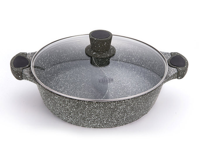 Nồi lẩu 2 ngăn vân đá 30cm 5.5L UAKEEN VK112