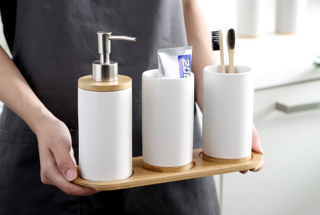Bộ đồ dùng nhà tắm gốm sứ StarRice SR002