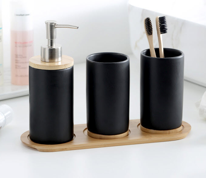 Bộ đồ dùng nhà tắm gốm sứ StarRice SR002