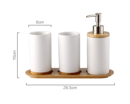 Bộ đồ dùng nhà tắm gốm sứ StarRice SR002