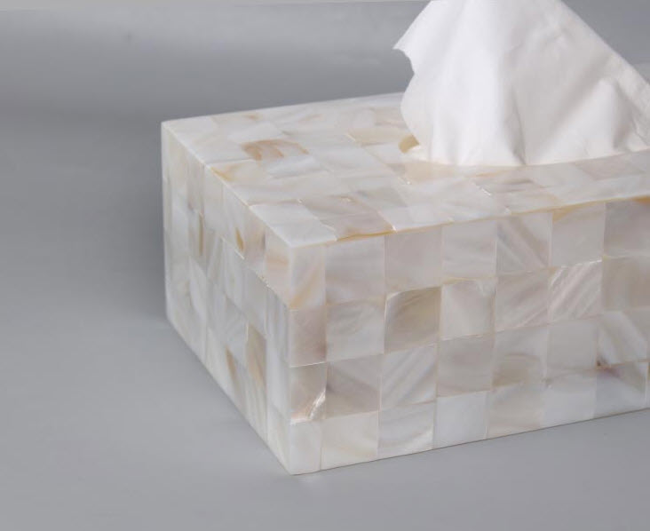 Hộp đựng khăn giấy cẩn xà cừ Kingsley KSL009