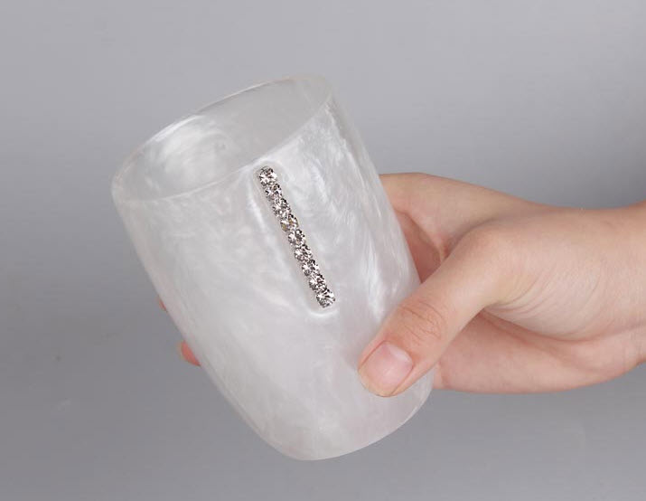 Bộ đồ dùng nhà tắm resin hoa văn đính đá Kingsley KSL010