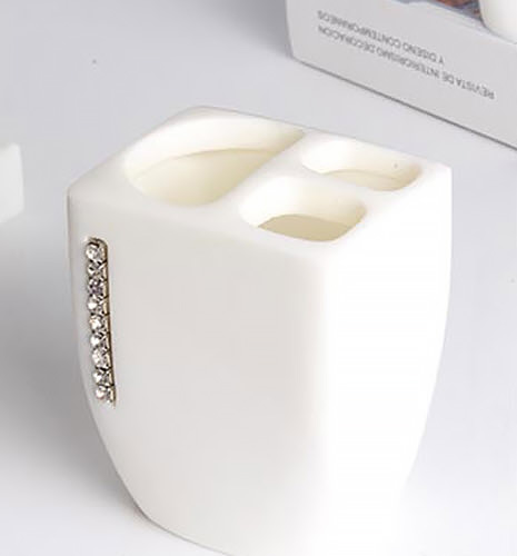 Bộ đồ dùng nhà tắm resin đính đá Kingsley KSL011
