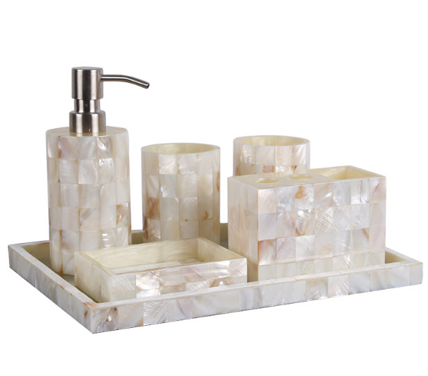 Bộ đồ dùng nhà tắm cẩn xà cừ Kingsley KSL012