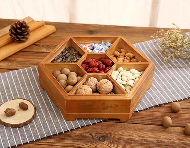 Hộp đựng bánh kẹo gỗ mun Kiyoshi KYS006