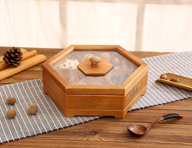 Hộp đựng bánh kẹo gỗ mun Kiyoshi KYS006